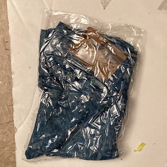 blue faux denim knit leggings NWT - Picture 3 of 3